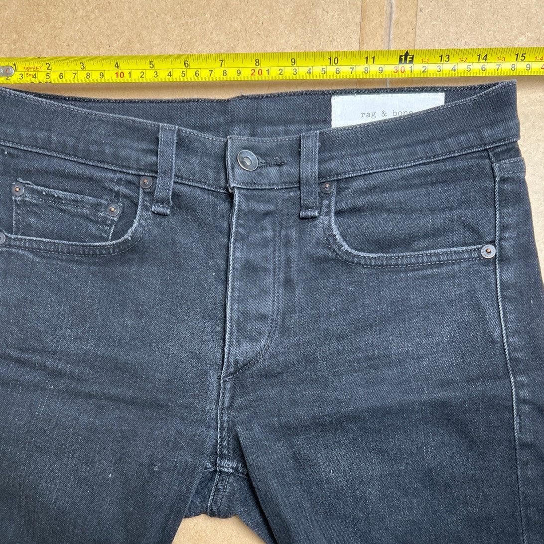 Rag & Bone Standard Issue Extra Slim Black Shorts Men Size 29