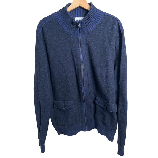 Toscano Firenze 2XL Full Zip Wool Blend Stretch Pockets