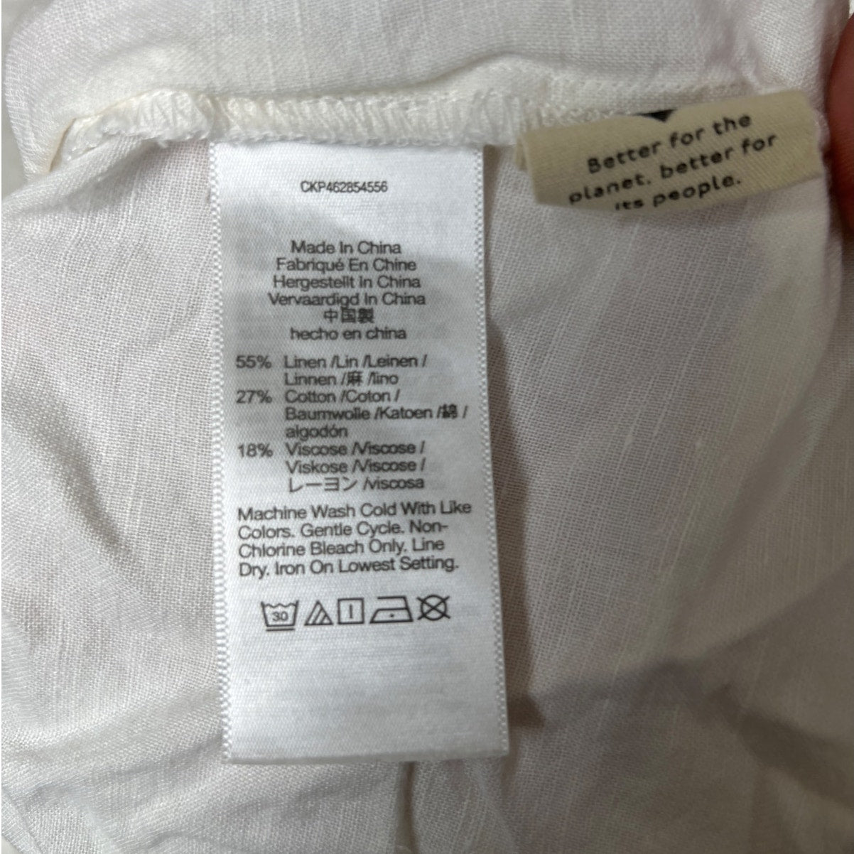 Madewell Linen White Sundress Size Small Flutter Sleeve Button Mini Dress