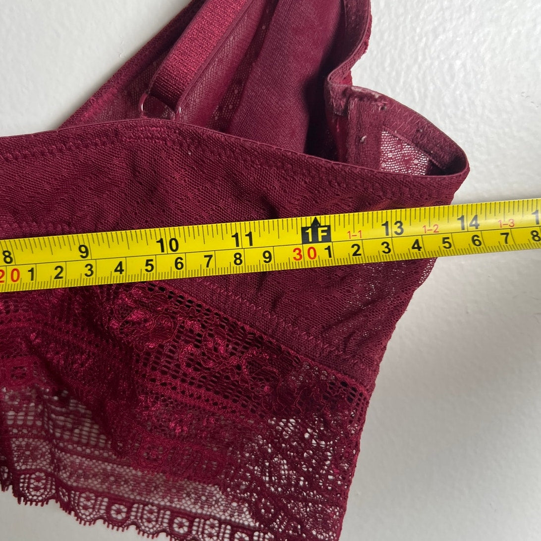 Free People Maroon Intimately Underwire Bra Size 36DD