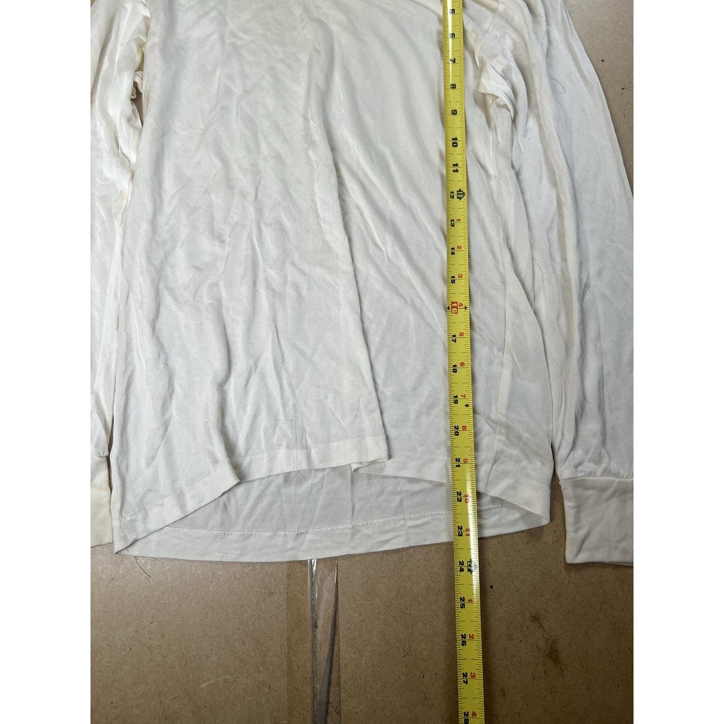Eddie Bauer Tunic Womens M White Scoop Neck Silk Crochet Lightweight Pullover