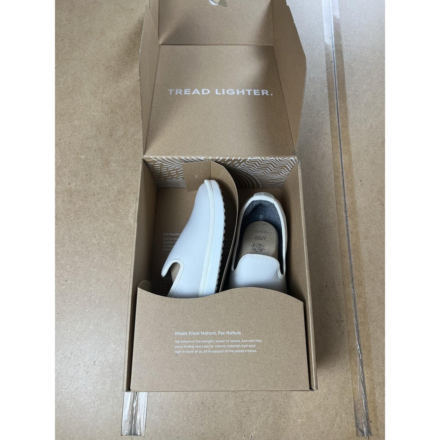 Allbirds Slip On Shoes Mens Size 12 White Fabric Casual Walking Comfort Athletic