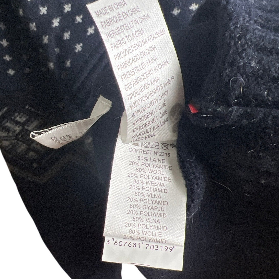 Rossignol Size Large Quarter Zip Blue Pullover Laine Blend Knit Mens