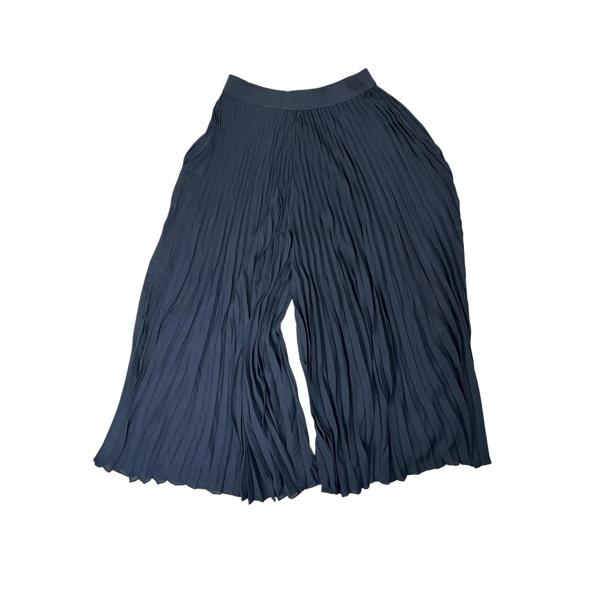 InWear Pants Womens 4 Black Chiffon Pleated Pull On Elastic Waist Relaxed