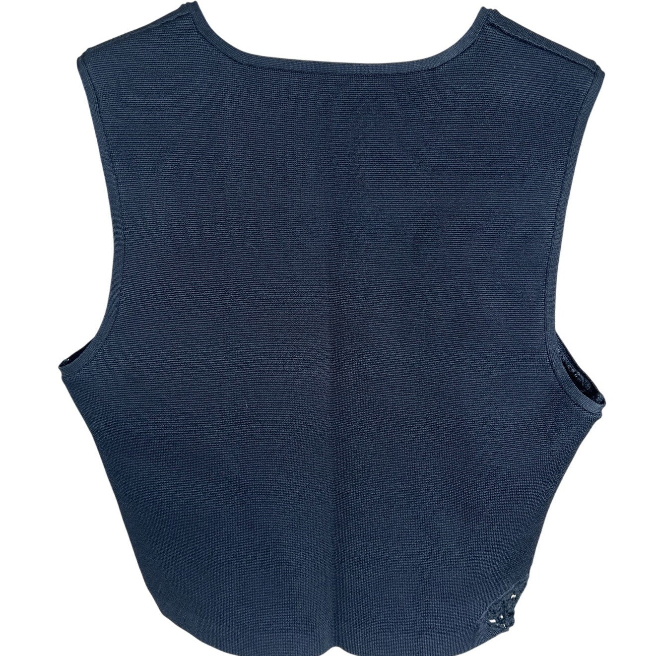 A.L.C. Small Black Sleeveless Cropped Shell Top
