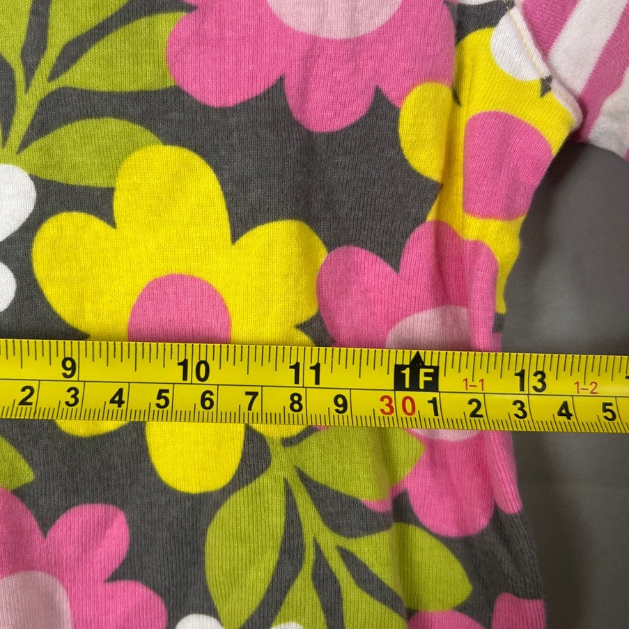 Mini Boden Girls Floral and Striped Long Sleeve Size 13-14Y