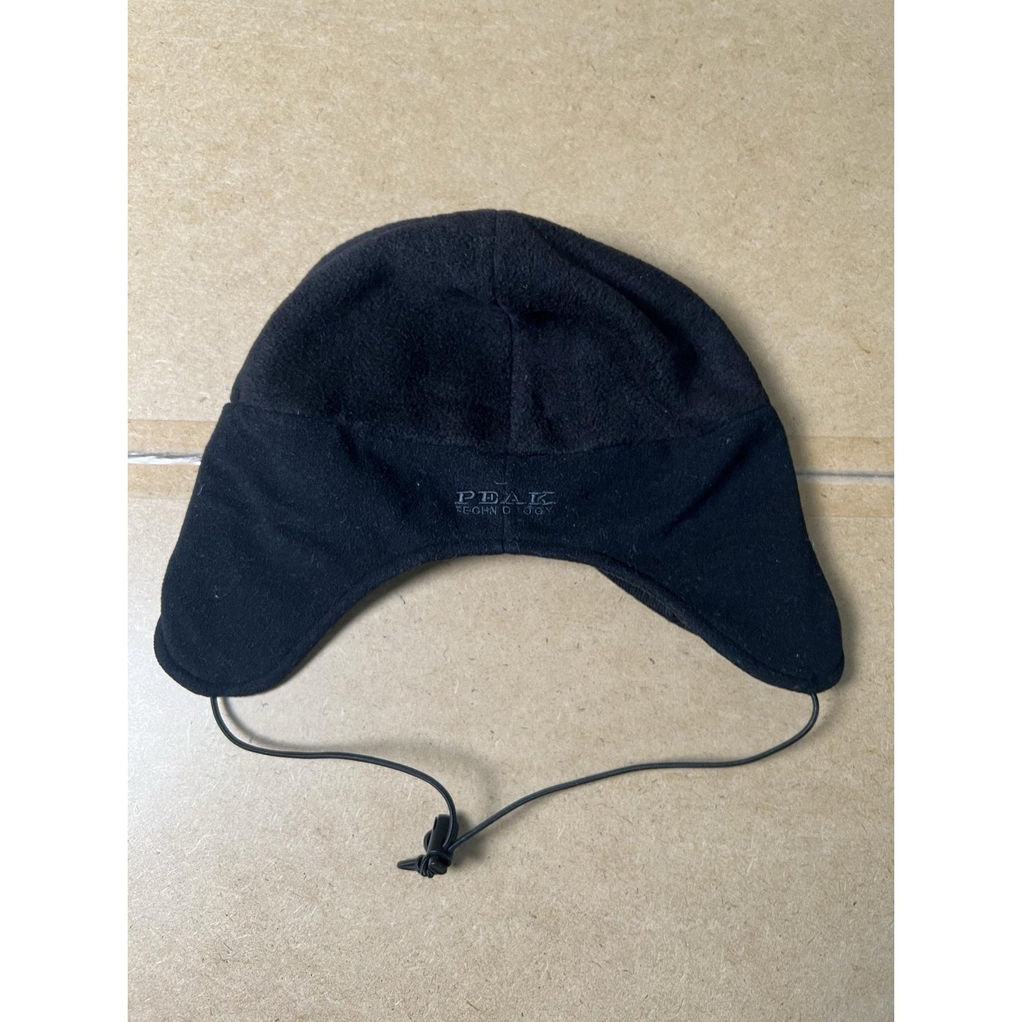 DuPont Trapper Hat Mens M Black Ear Flap Lined Insulated Adjustable Fleece