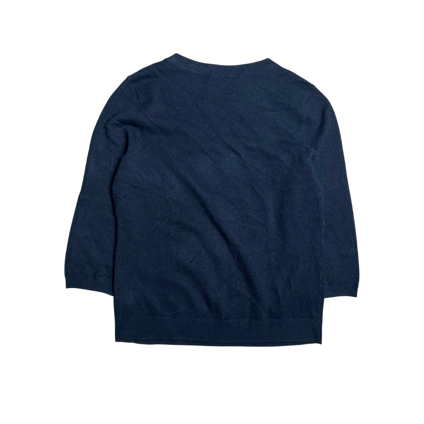 Talbots Pure 100% Cashmere Crew Neck Sweater Women's Size L Black