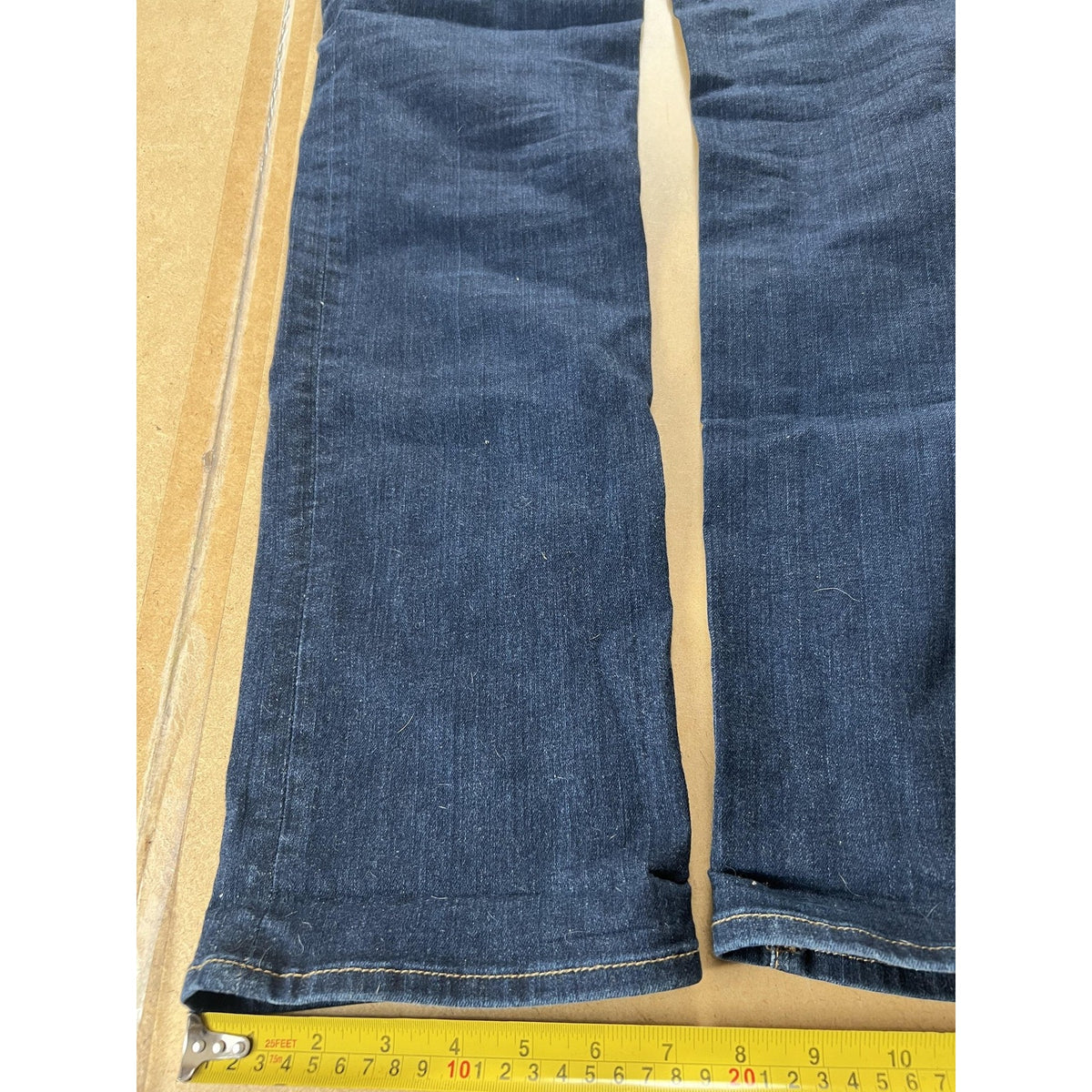 Eddie Bauer Pants Teens 16 Blue Denim Cotton Blend Straight Ankle Pockets
