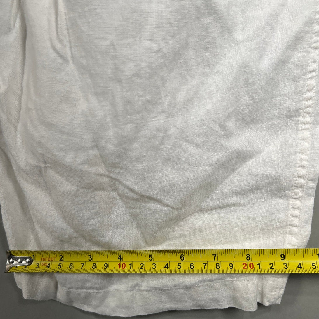 Allen Allen XL Linen Wide Leg Capri Pants Straight Leg