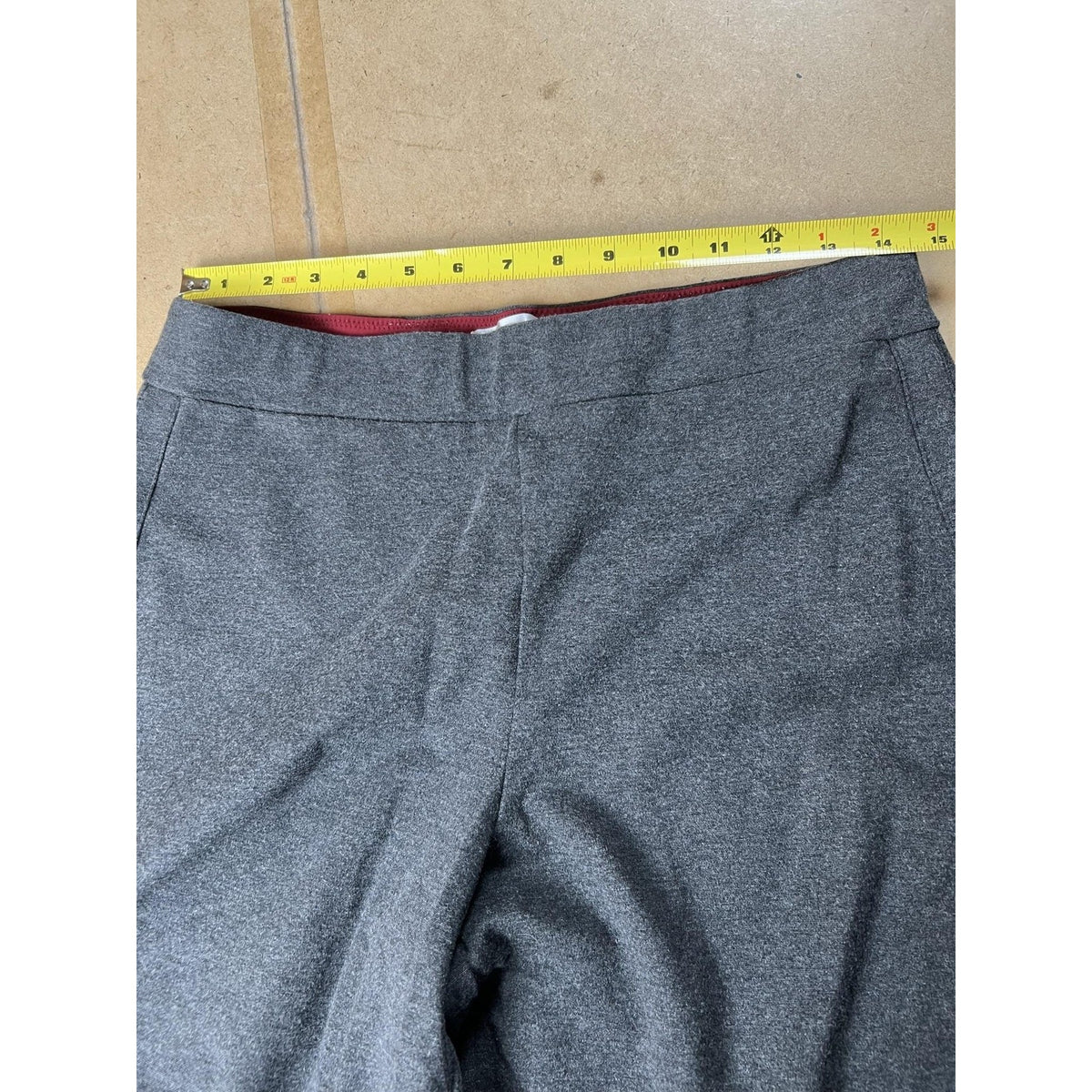 Patrizia Luca Pants Womens L Gray Jersey Sweatpants Elastic Waist Pockets