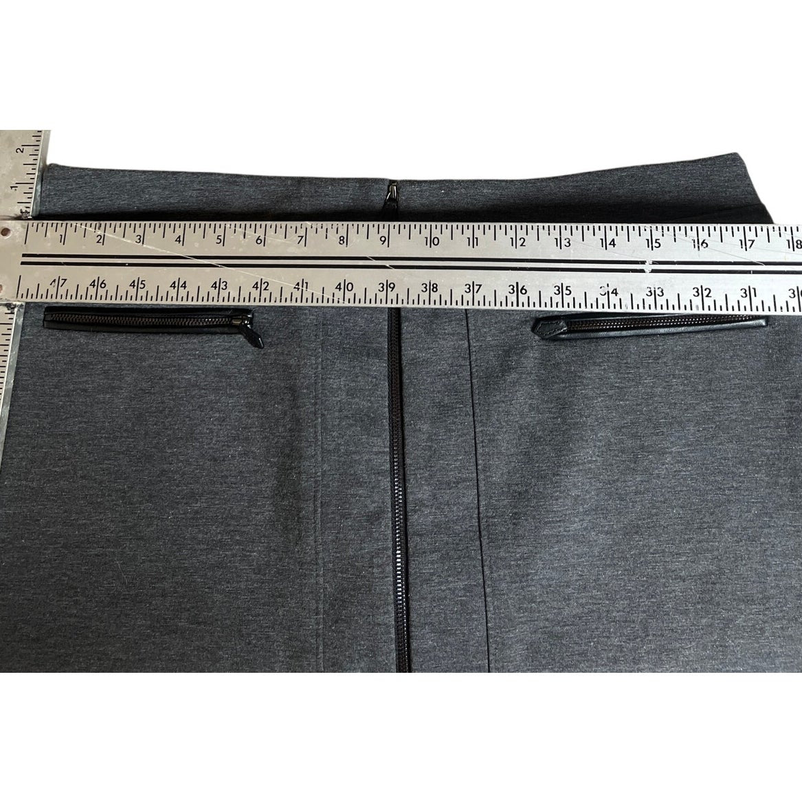 White House Black Market Heather Gray Women Skirt Size 12 Two Pocket