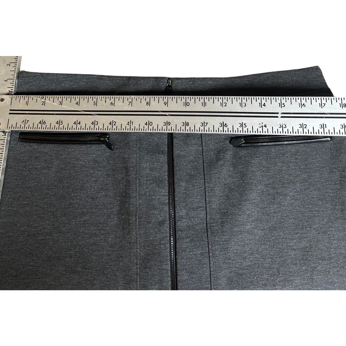 White House Black Market Heather Gray Women Skirt Size 12 Two Pocket