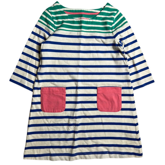 Mini Boden Girl’s Striped Play Dress Size 5-6y Cotton Knit Casual Colorful