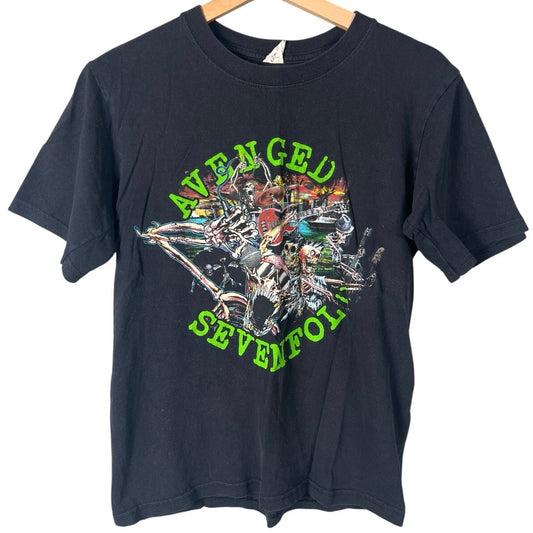 2008 Avenged Sevenfold Tour T-shirt Black Band Size Small