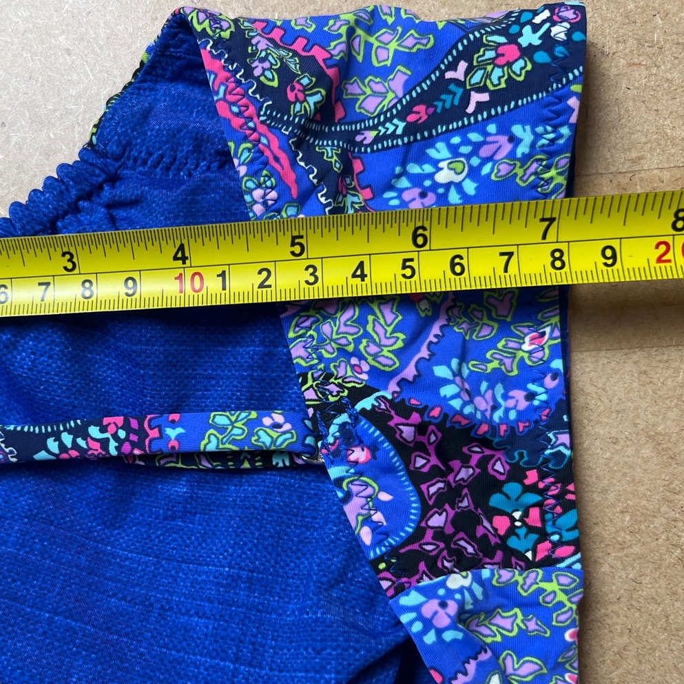 NWT Vera Bradley Reversible Chambray & Petite Paisley Eva Bikini Top Size M