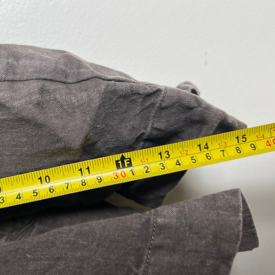 Pas de Calais 100% Linen Brown Wash Tailored Jacket Size L