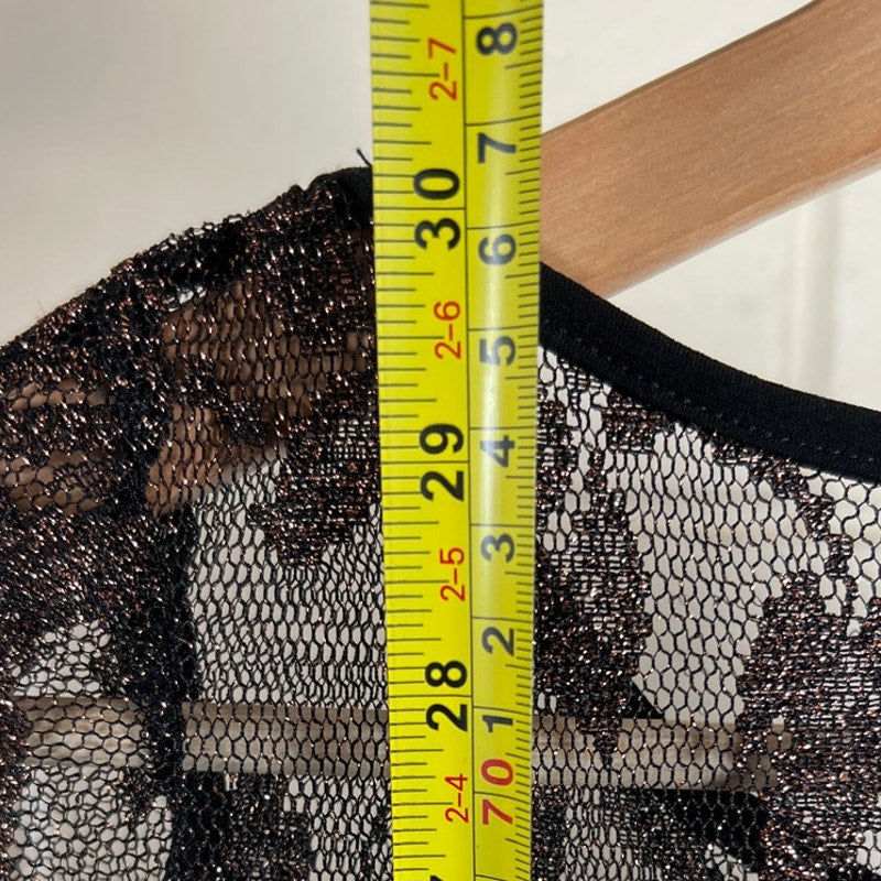 Y2K Charlotte Russe XS Black Lace Mesh Long Dress Longsleeve