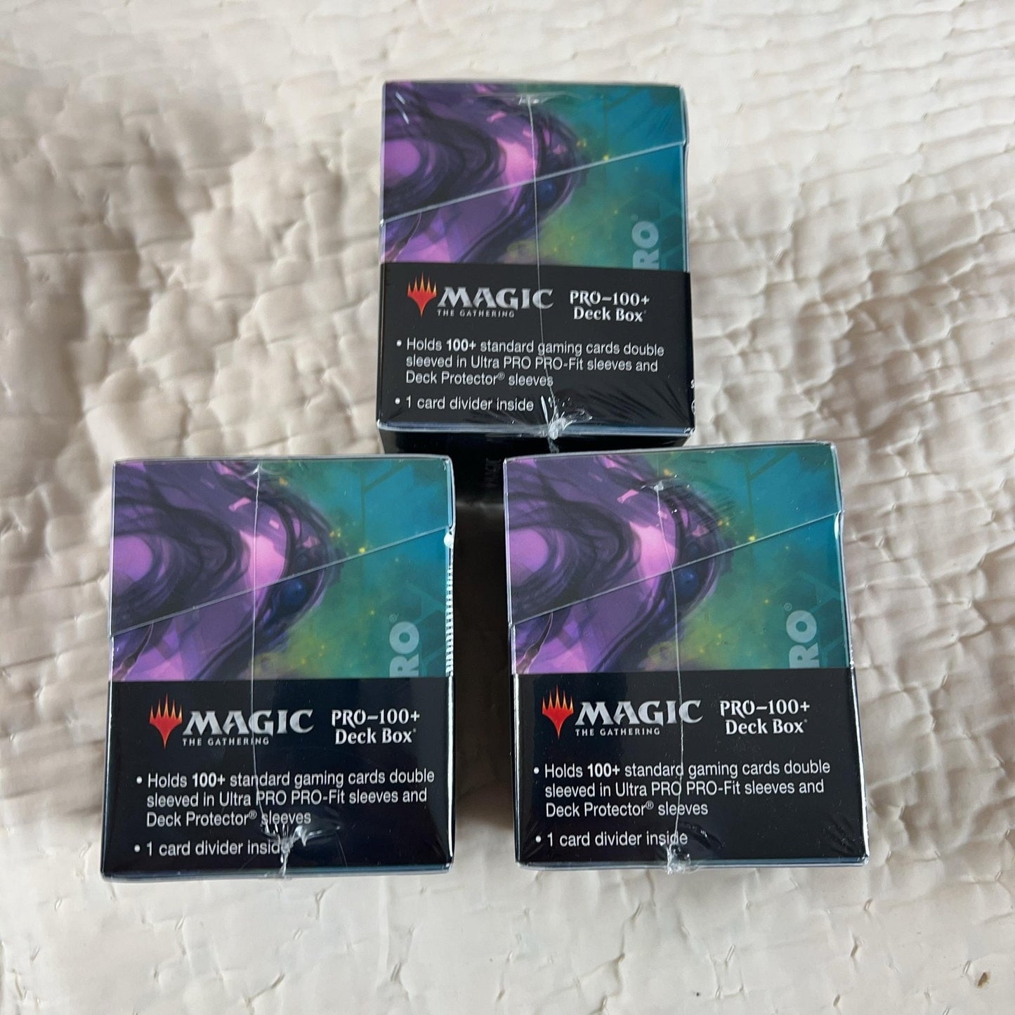Ultra PRO Magic The Gathering PRO-100+ Deck Box Lot Of 3 Multi-Color Sealed New