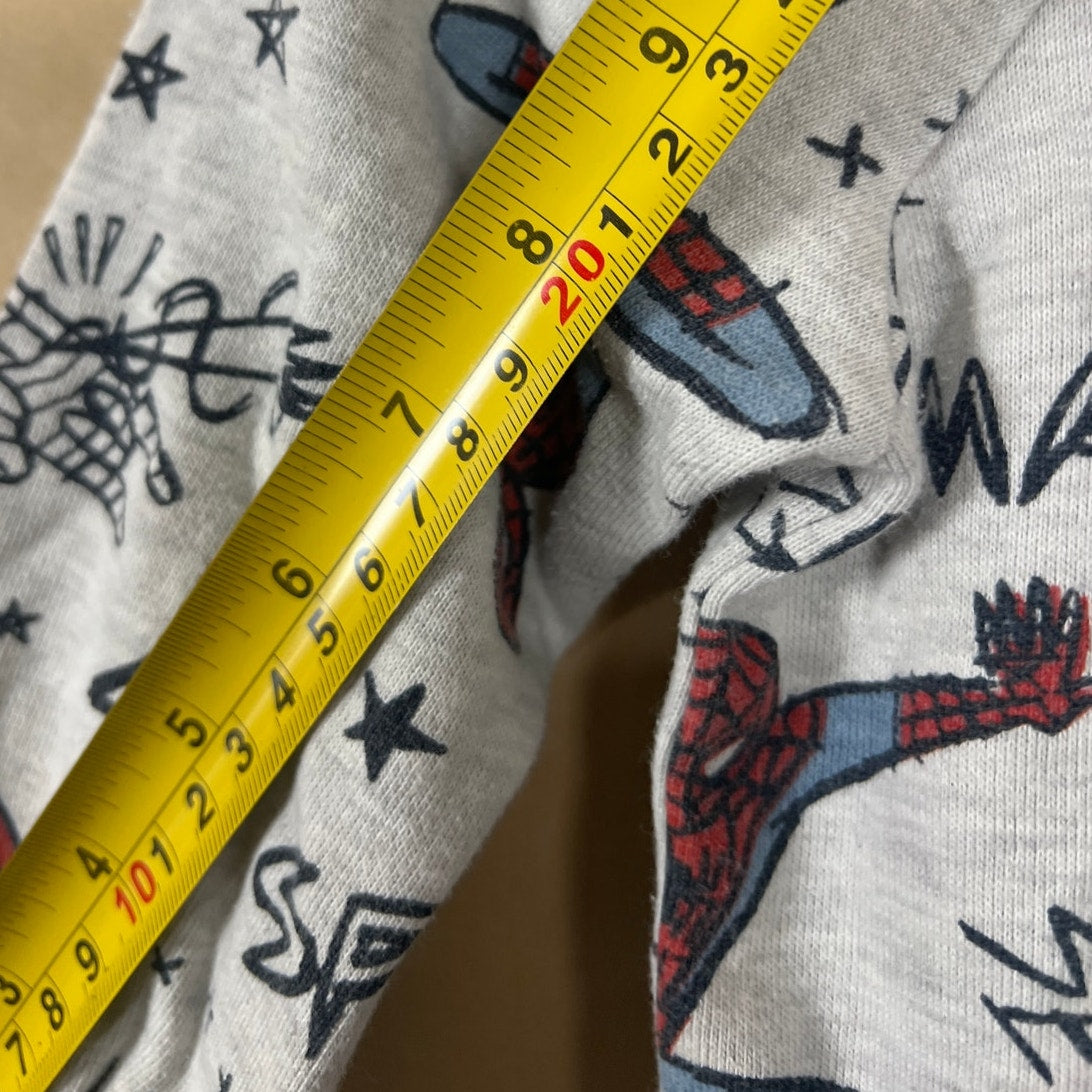 Marvel Spider-Man Size 4 Boy Pullover Hoodie Gray AOP