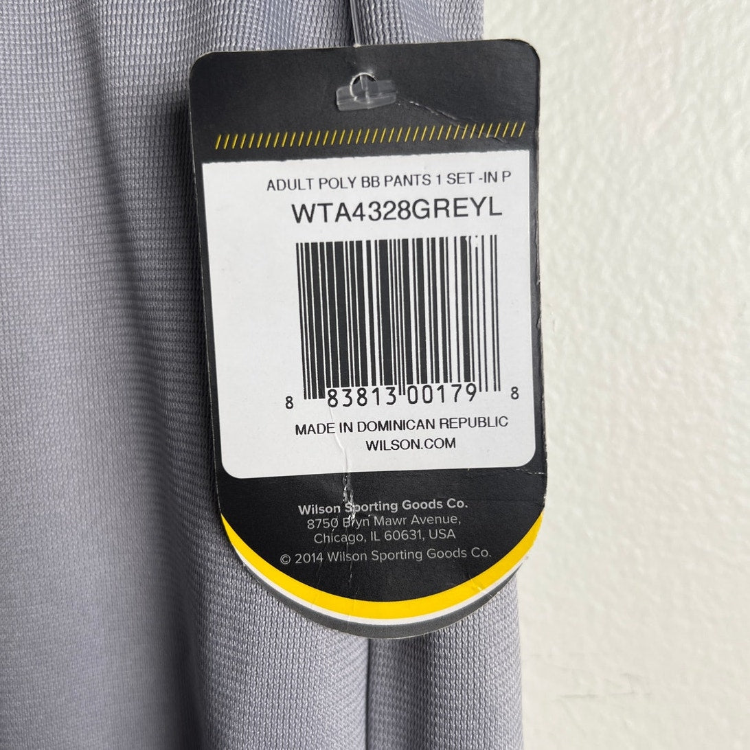 NWT Wilsons Mens Grey Baseball Pants SIze L