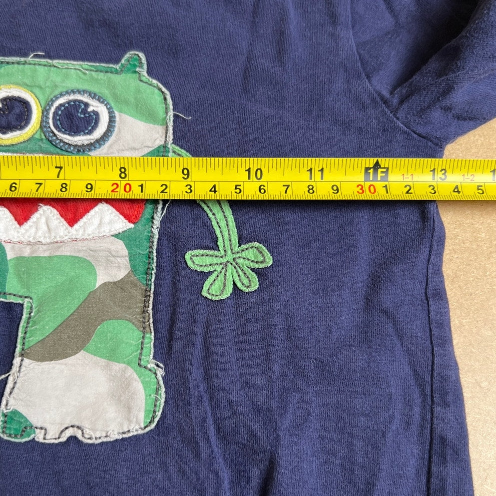 Mini Boden 5-6Y Boy Long Sleeve Monster Graphic Top