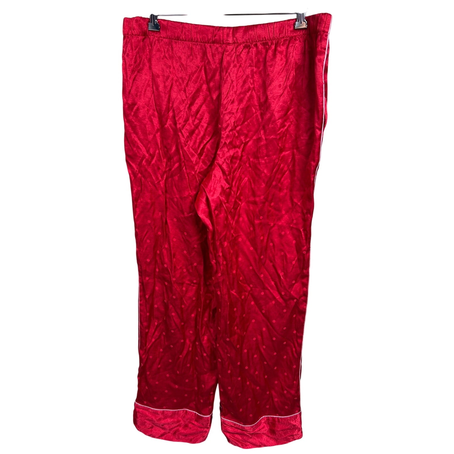 Victoria Secret Size Large Pajama Bottom Sleep Pants Satin Polka Dot