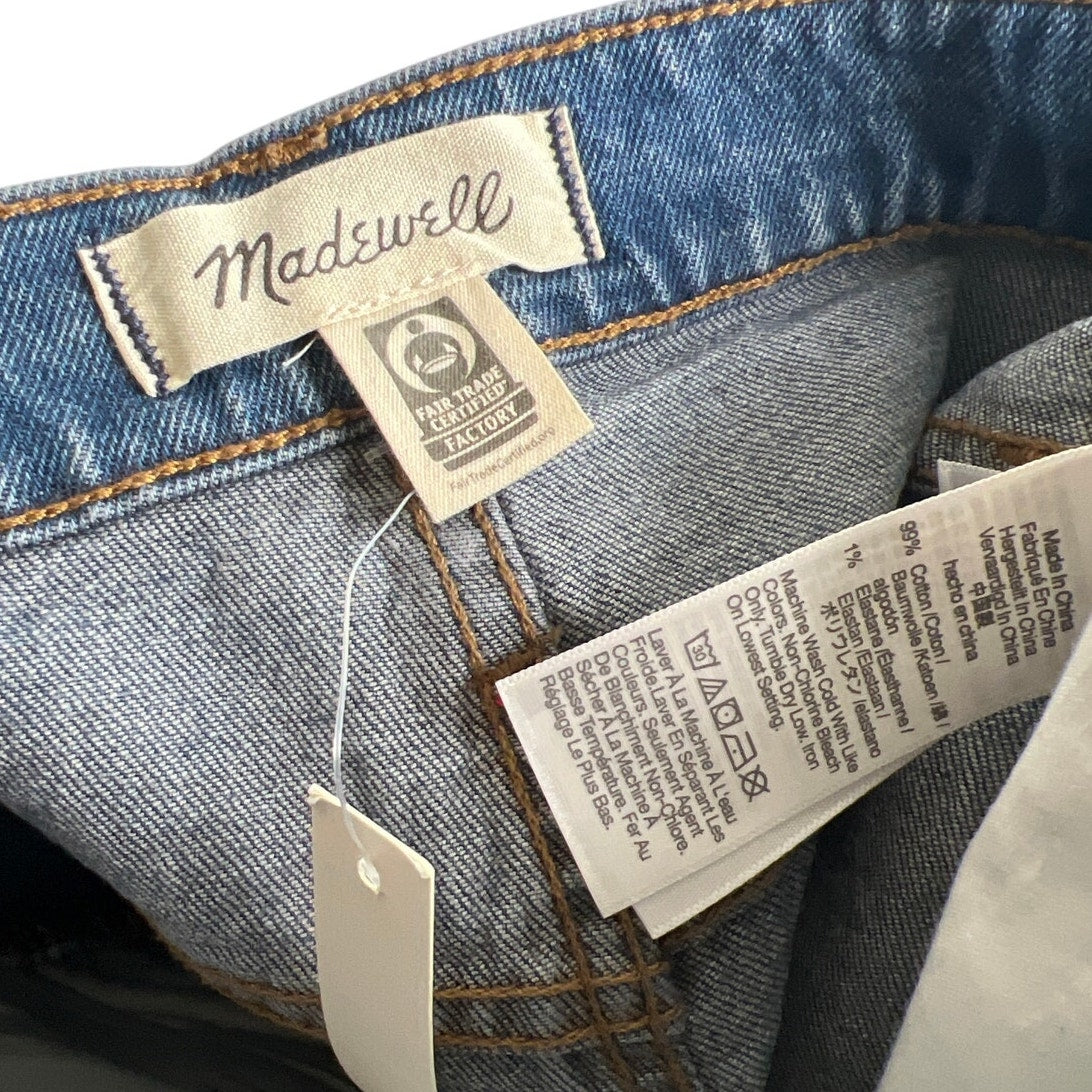 Madewell High-Rise Long Denim Shorts NWT Size 24 Button Fly