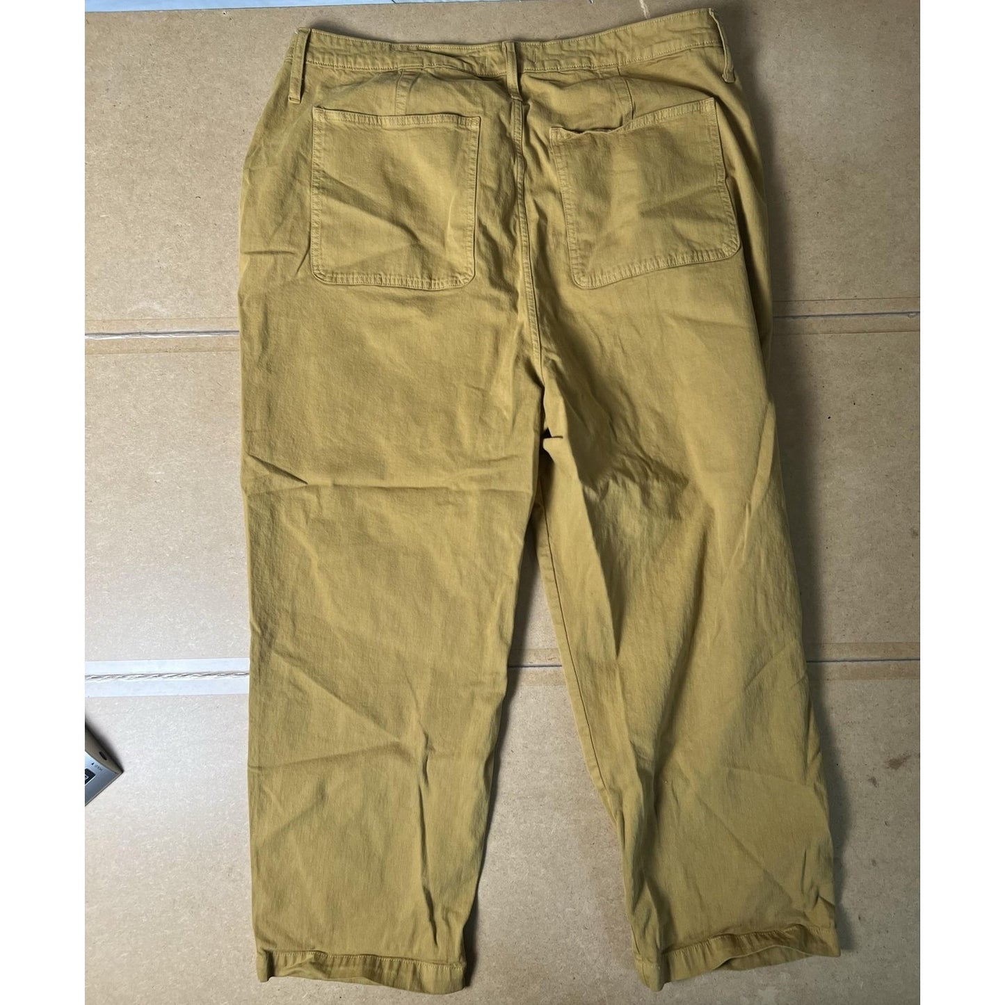 Madewell Pants Womens 36 Yellow Chino Straight Cotton Twill Pockets Stretch