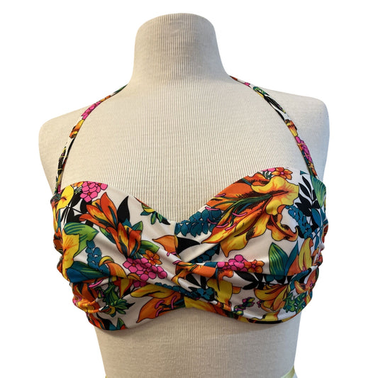 Victoria's Victoria Secret Halter Top Bikini 36D Floral Design - EUC