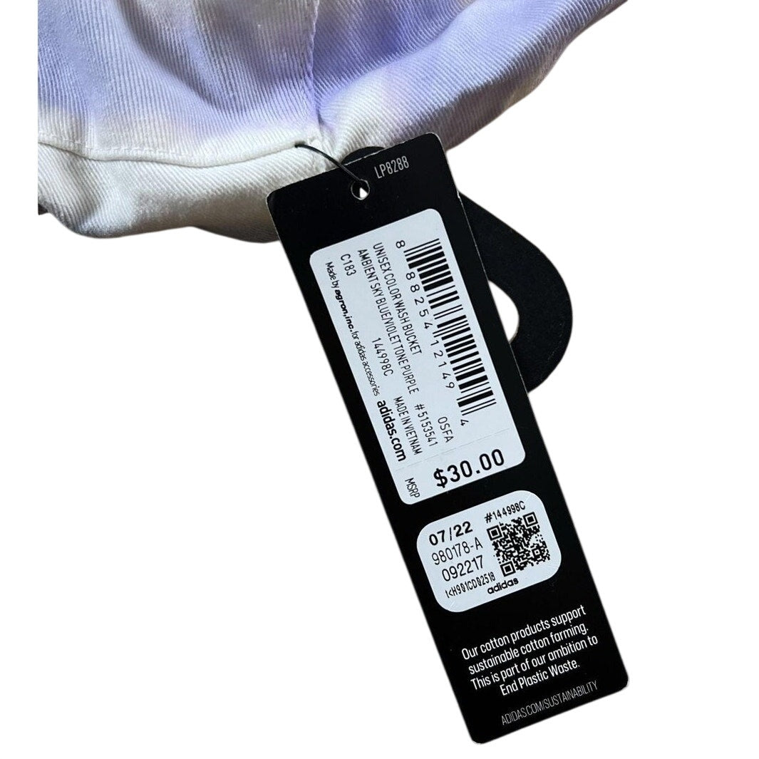 Adidas Hat Bucket Mens One Size Multicolor Cotton Tie Dye Wide Brim Summer
