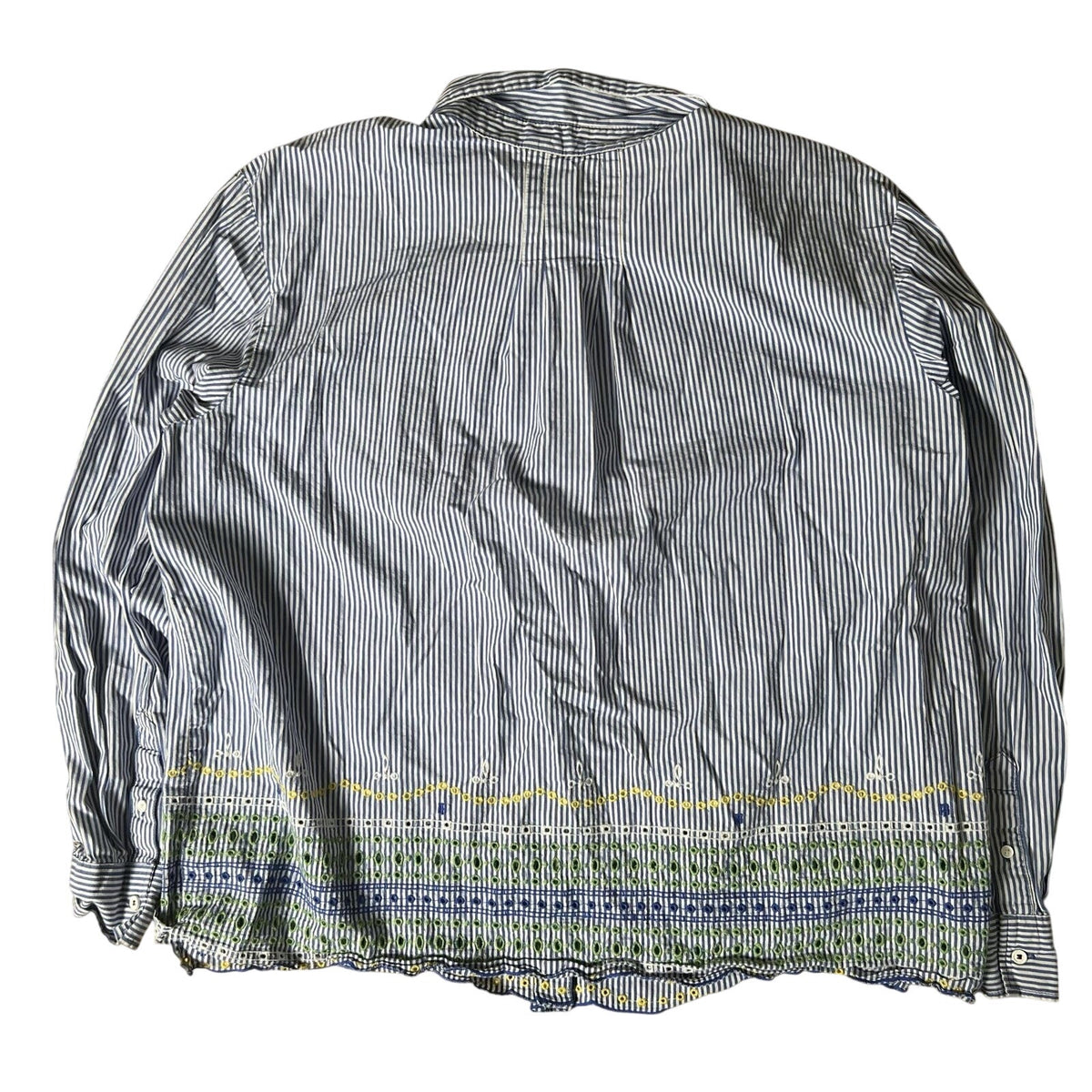 Tommy Hilfiger Tunic Womens XL Blue Striped Embroidered Button-Up 100% Cotton