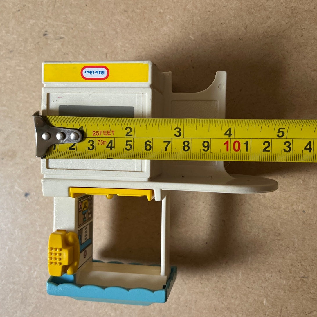 Vintage Little Tikes Party Kitchen Doll House Furniture Counter Stove Blue Top