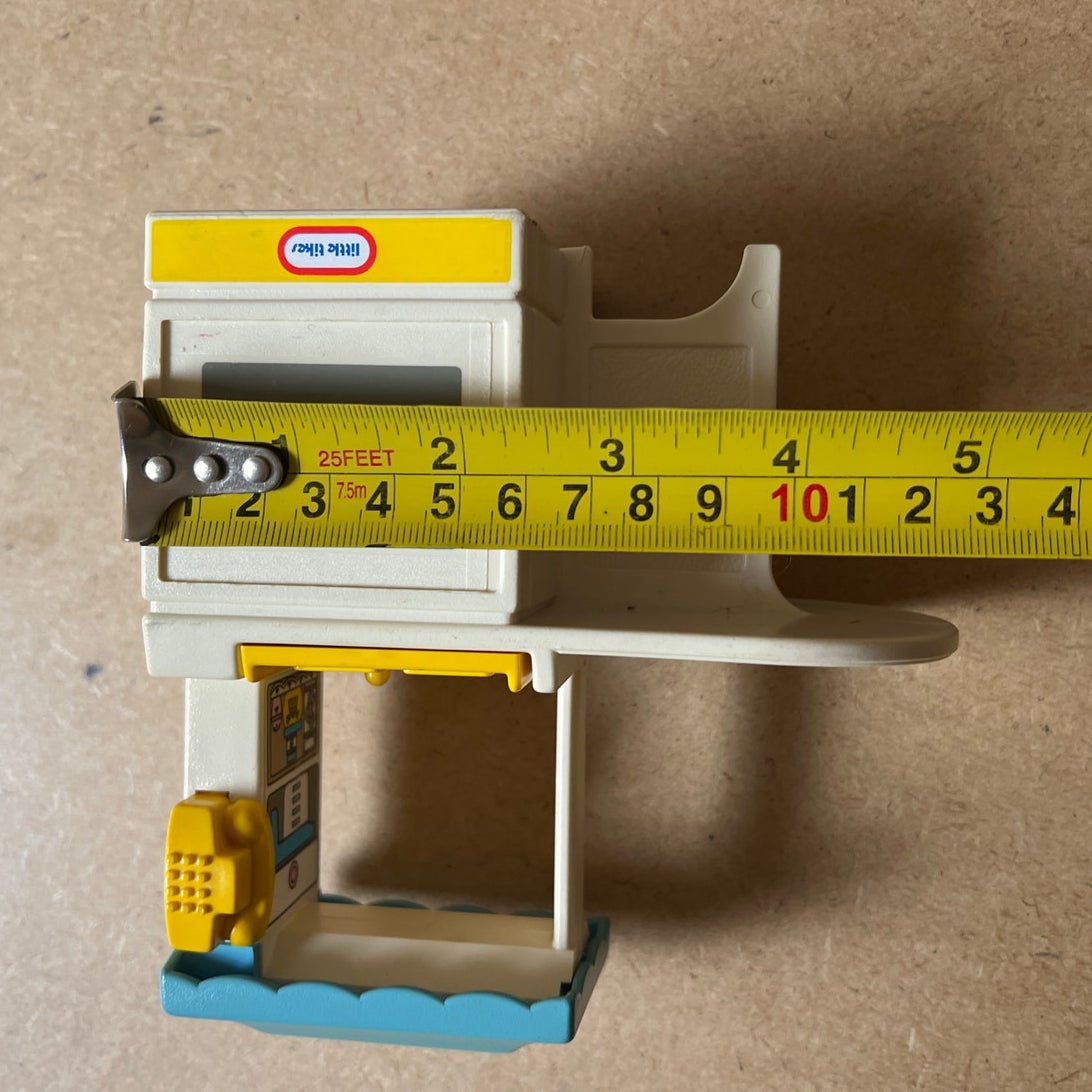 Vintage Little Tikes Party Kitchen Doll House Furniture Counter Stove Blue Top