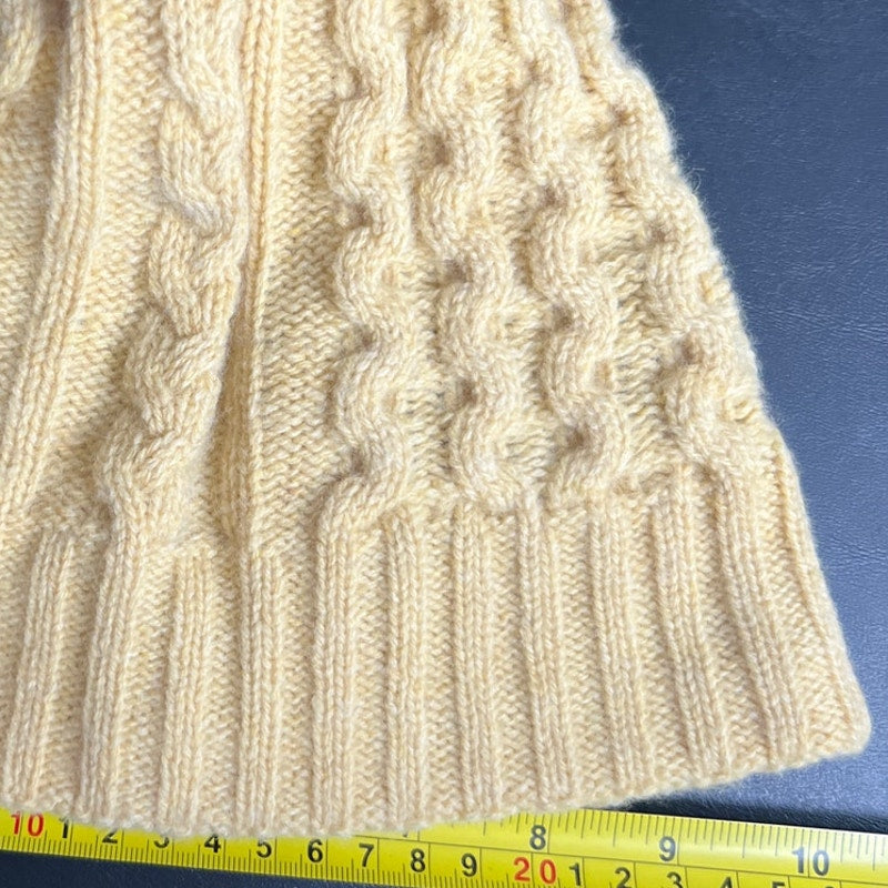 Patagonia One Size Recycled Wool Cream Coastal Cable Beanie