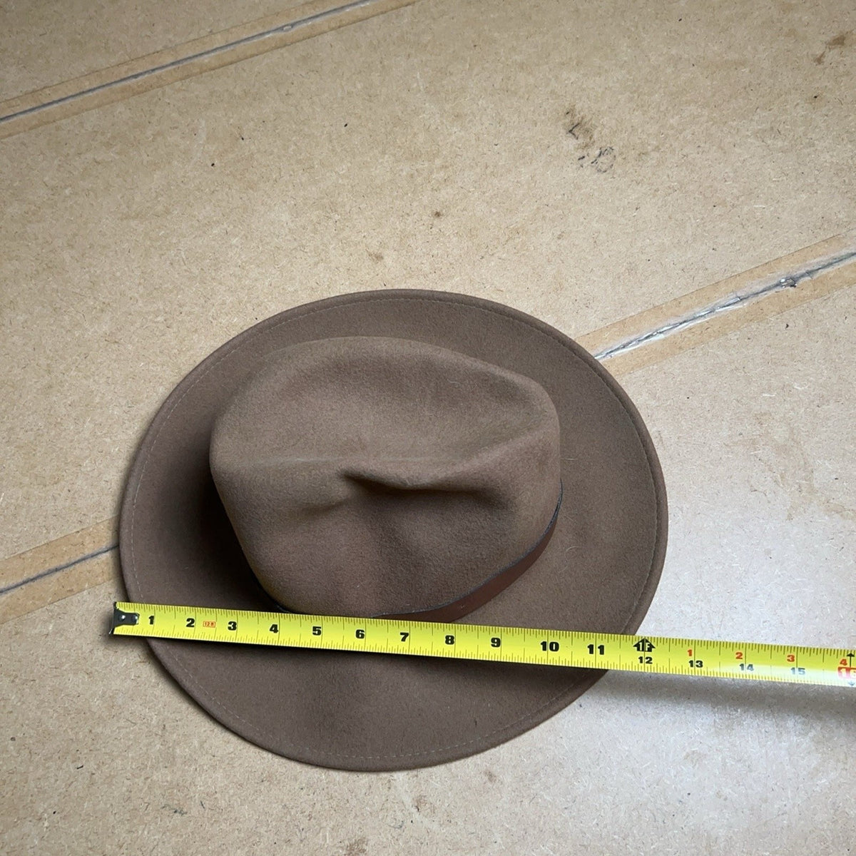 Pendleton Hat Fedora Mens One Size Brown Wool Leather Felt Adjustable Casual