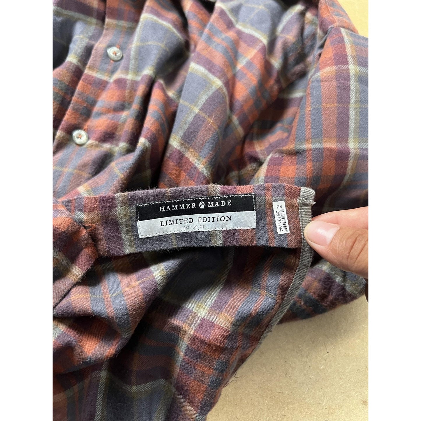 Hammer Made Shirt Mens XL Blue Plaid Long Sleeve Flannel Button Up Casual
