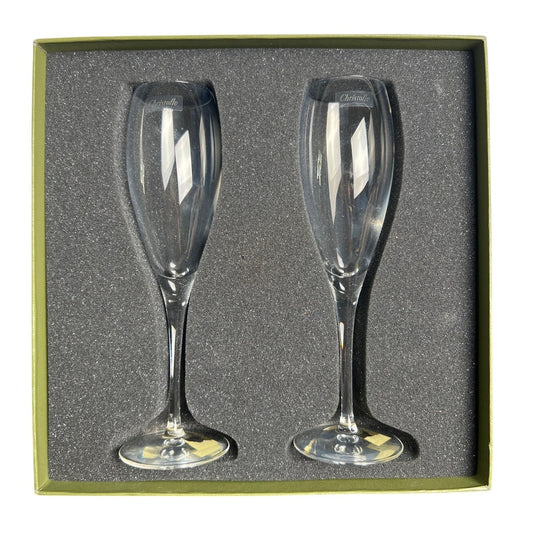 New In Box Christofle Albi Champagne Flutes