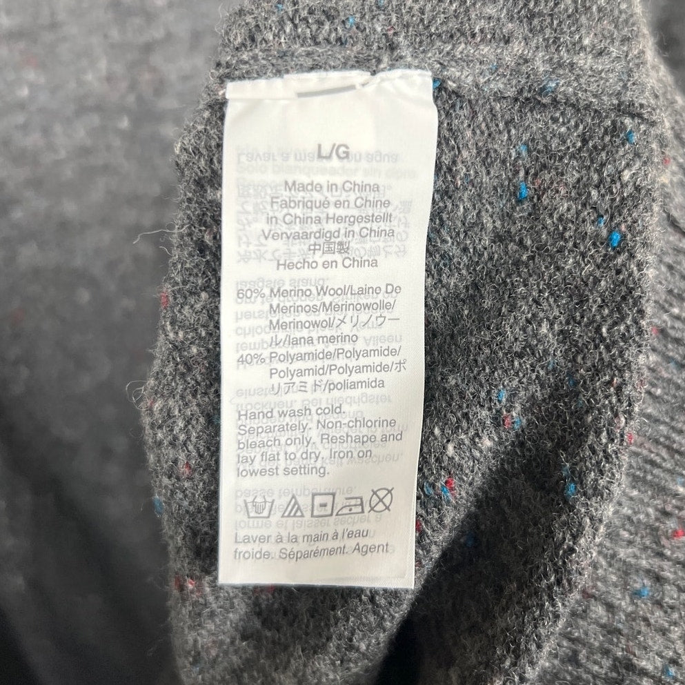 J. Crew NWT Pullover Gray Men's Sweater Merino Wool Size Large