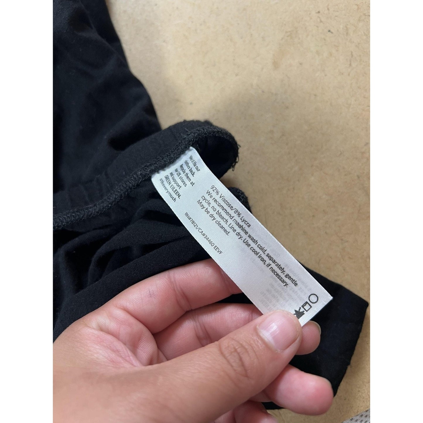Eileen Fisher Leggings Womens XL Black Ankle Casual Jersey Viscose Spandex