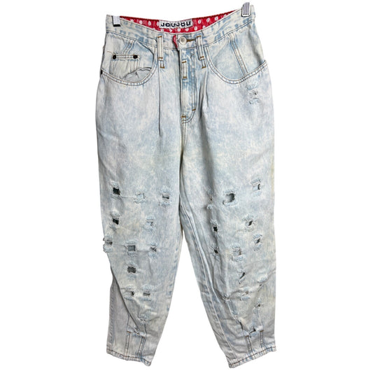 Vintage Jou Jou Light Acid Wash High Rise Hole Jeans Size 11/12