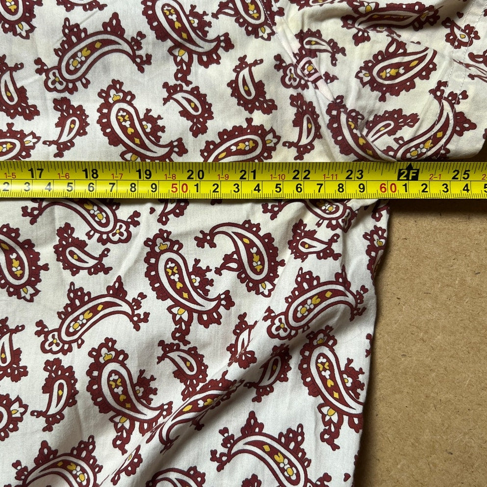 Ben Sherman Retro Paisley Button-Up Shirt Men Size 2XL