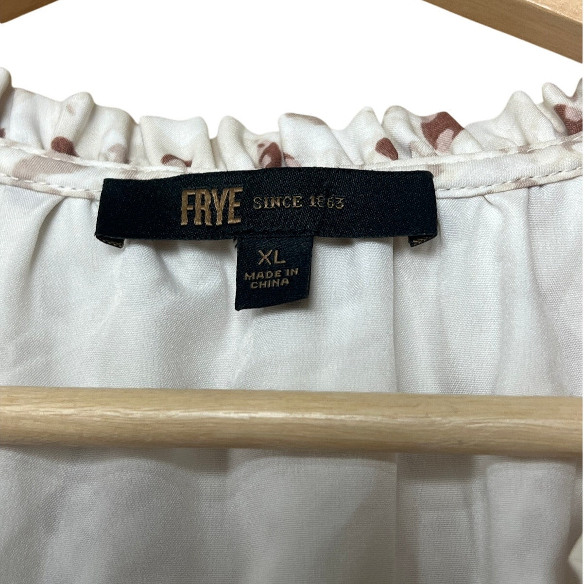 Frye XL NWT Ruffle Neck Button Front Long Dress