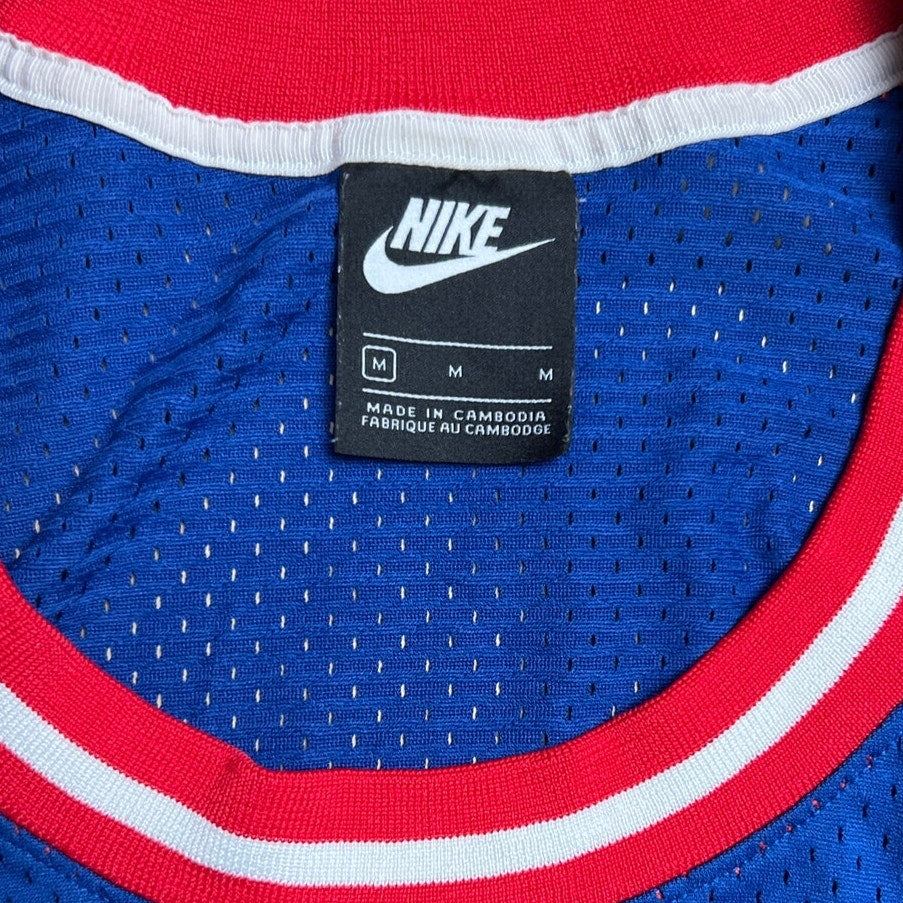Nike Mens Medium Blue and Red Basketball Jersey
