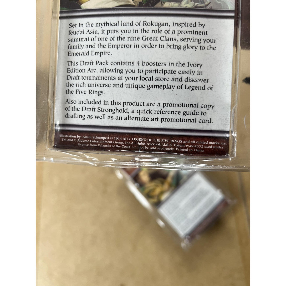 Legend Of The Five Rings White Draft Player Kit Lot Of 2 AEG Promo 2014