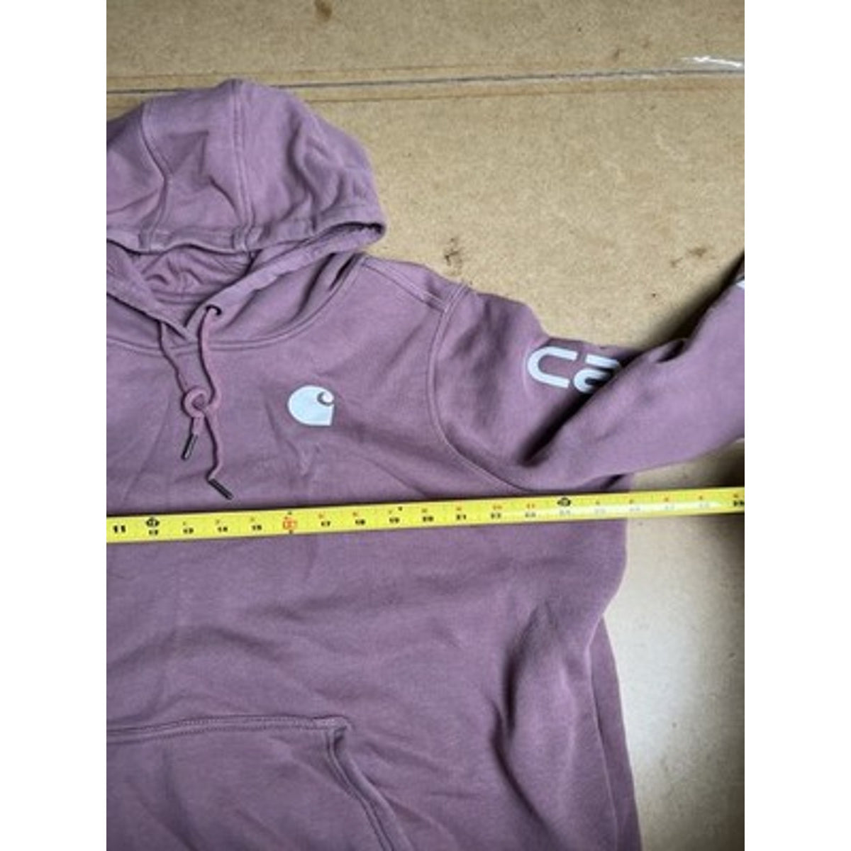 Carhartt Sweater Mens 2XL Purple Pullover Hooded Lined Pockets Relaxed Fit