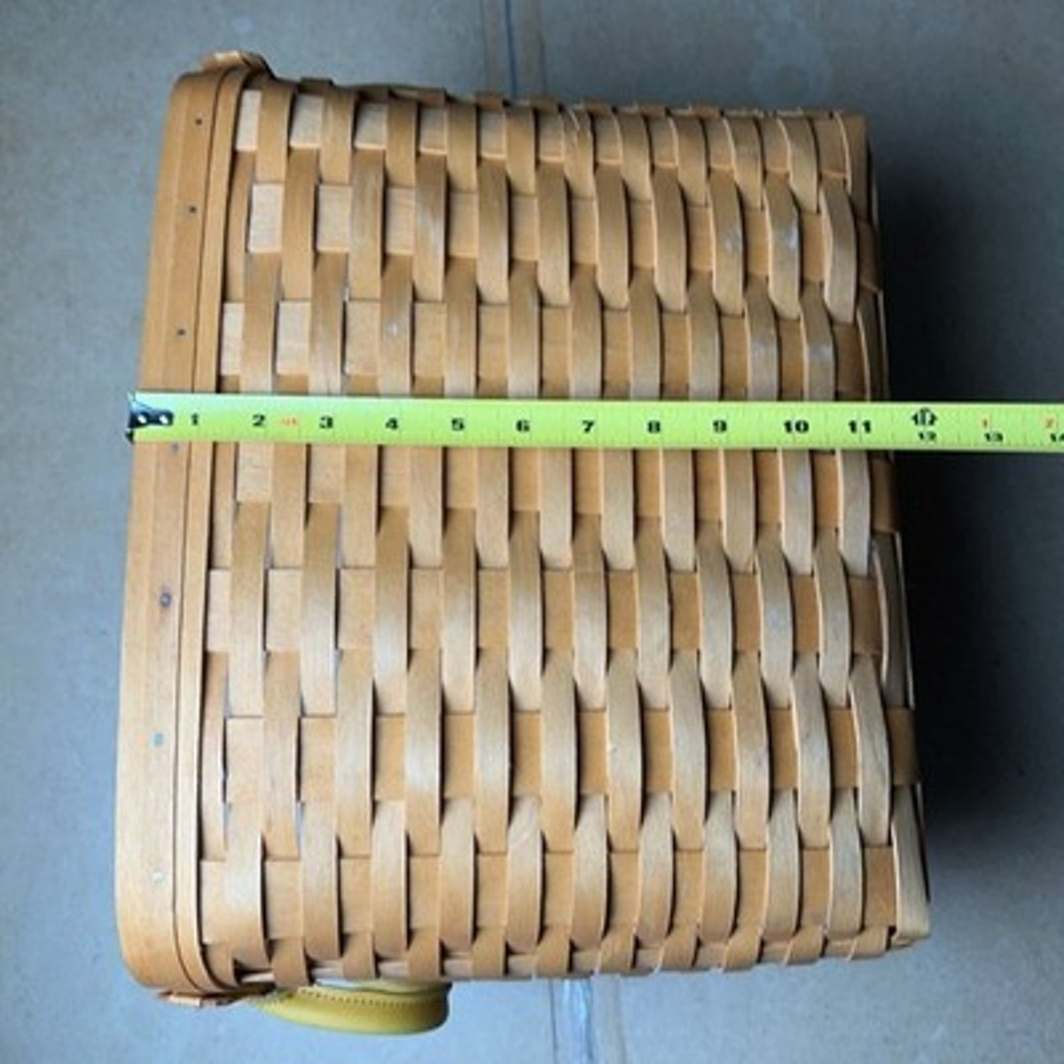 Longaberger Baskets Storage Basket Beige Medium Handle Rustic Made In USA