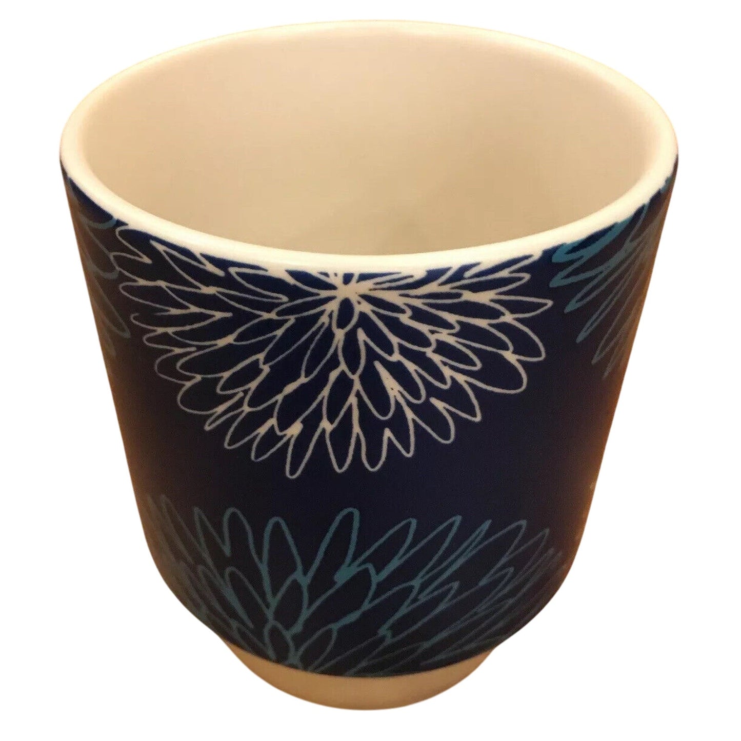 Starbucks Matte Blue With Flowers/Mums Stackable Mug 2016
