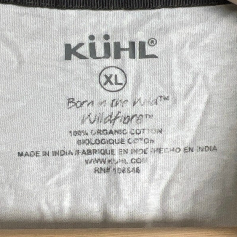 Kuhl Size Medium 100% Cotton Born In The Mountain White T-shirt