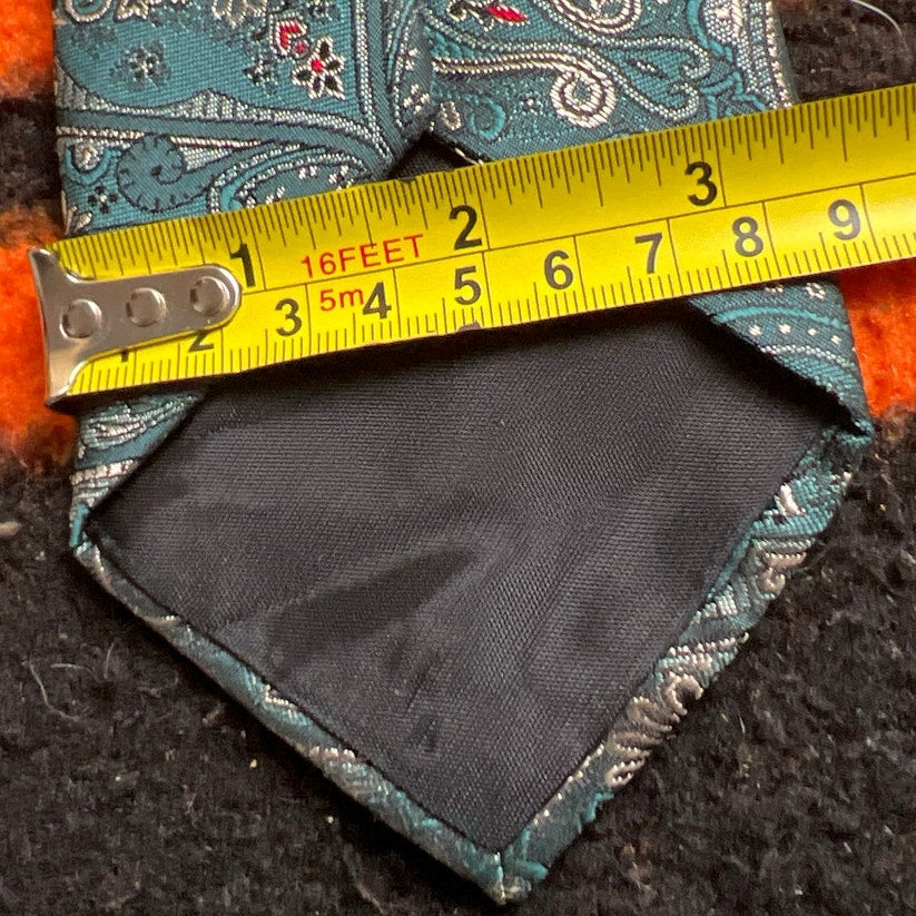 Oscar De La Renta Paisley Blue Red Men Tie